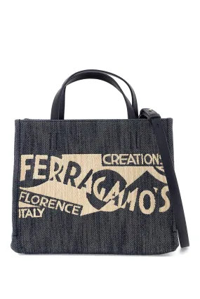 Ferragamo Mini Logo-Printed Tote Handbag