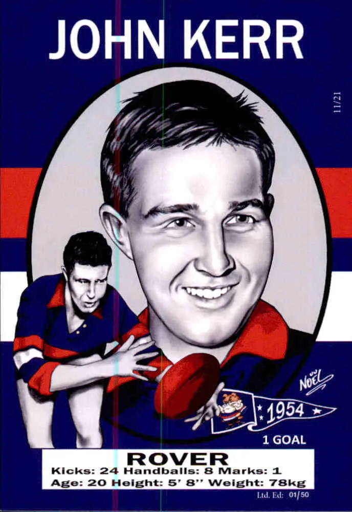 Footscray Bulldogs 1954 Premiers Card Set by Noel