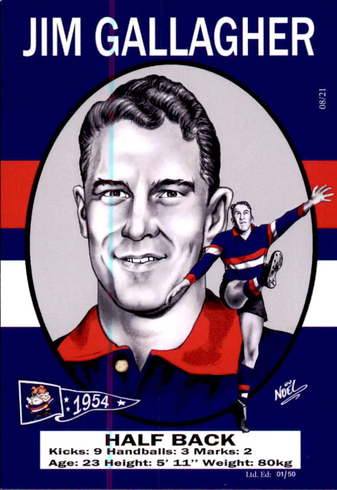 Footscray Bulldogs 1954 Premiers Card Set by Noel