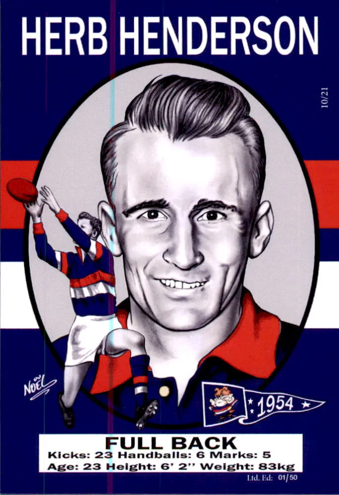 Footscray Bulldogs 1954 Premiers Card Set by Noel