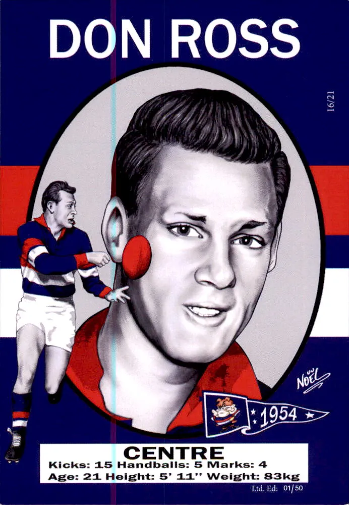 Footscray Bulldogs 1954 Premiers Card Set by Noel