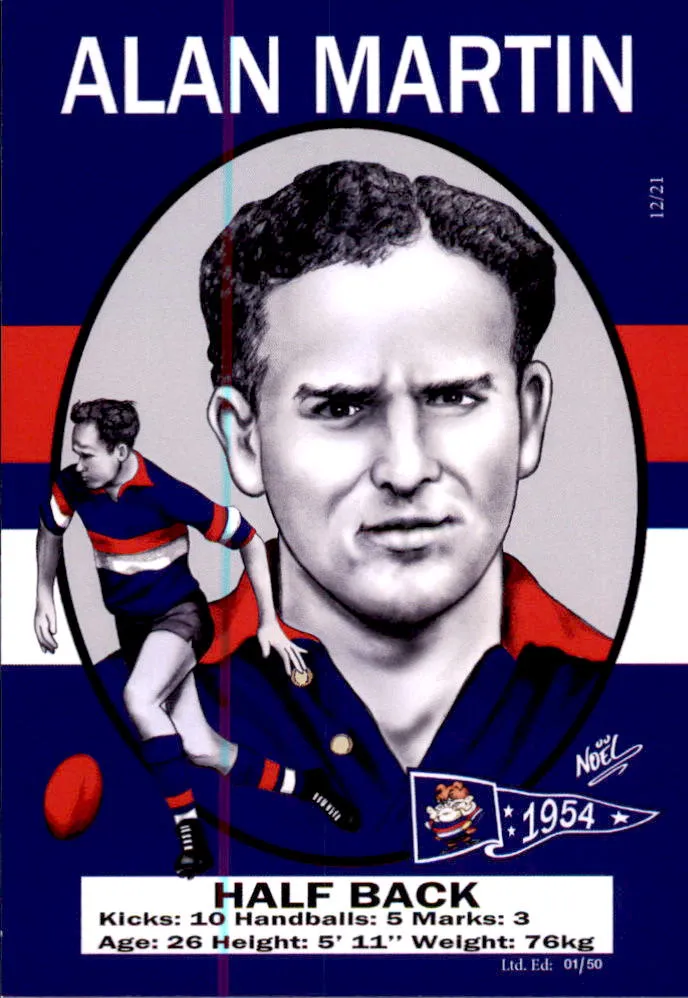 Footscray Bulldogs 1954 Premiers Card Set by Noel