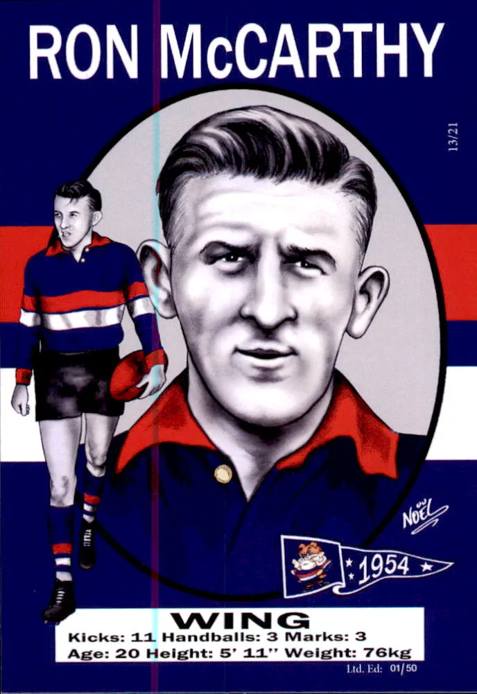 Footscray Bulldogs 1954 Premiers Card Set by Noel