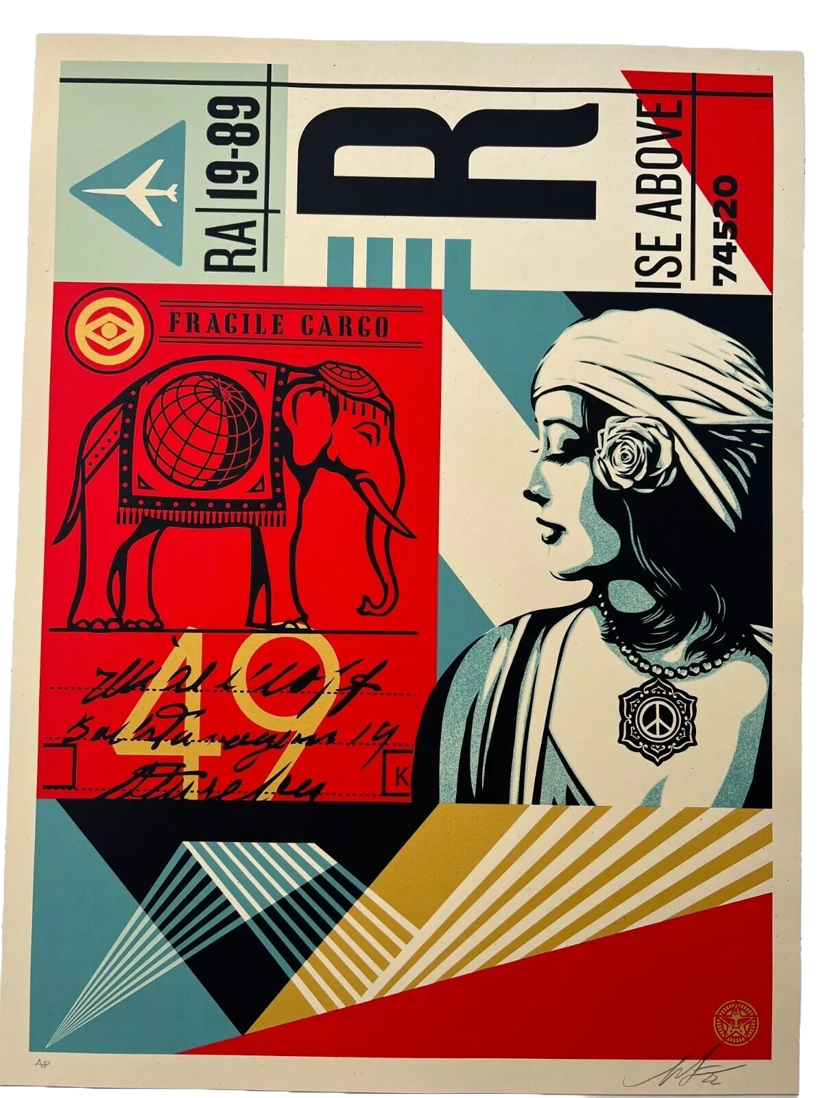 Fragile Cargo AP Silkscreen Print by Shepard Fairey- OBEY