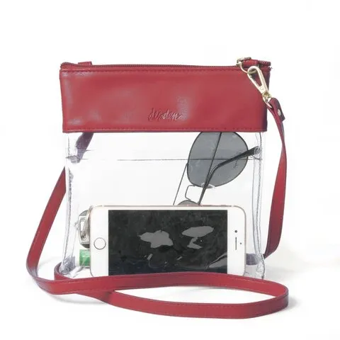 Gameday Clear Crossbody Bag in Vegan Leather