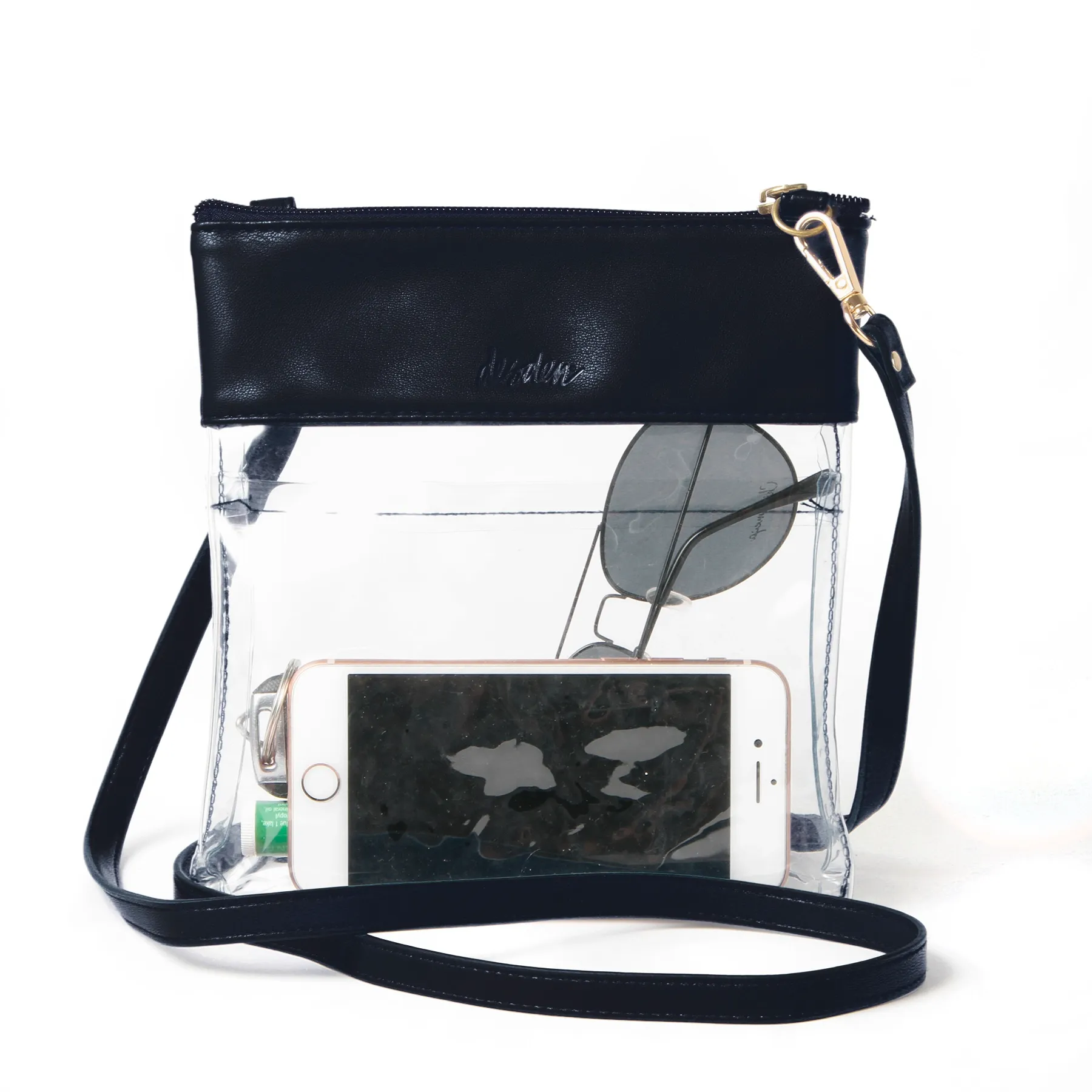 Gameday Clear Crossbody Bag in Vegan Leather