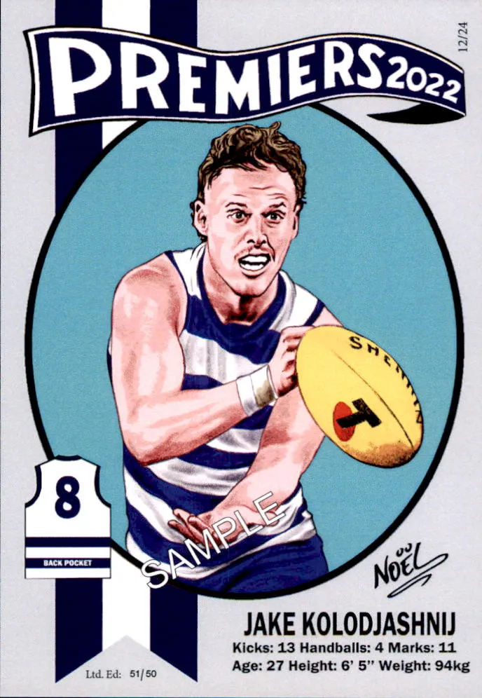 Geelong Cats 2022 Premiers Card Set by Noel