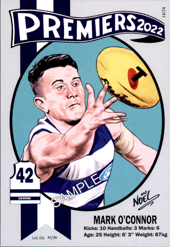 Geelong Cats 2022 Premiers Card Set by Noel