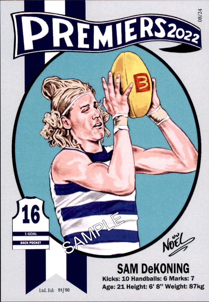 Geelong Cats 2022 Premiers Card Set by Noel