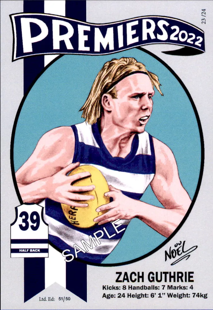 Geelong Cats 2022 Premiers Card Set by Noel