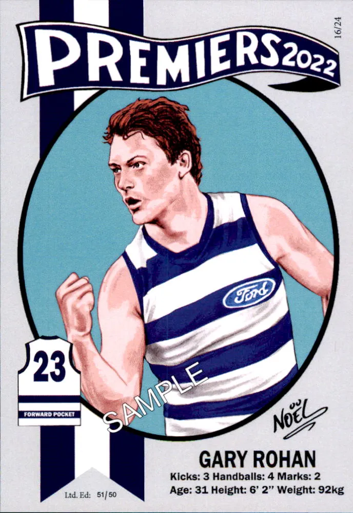 Geelong Cats 2022 Premiers Card Set by Noel