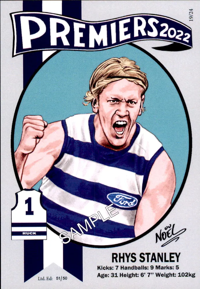 Geelong Cats 2022 Premiers Card Set by Noel