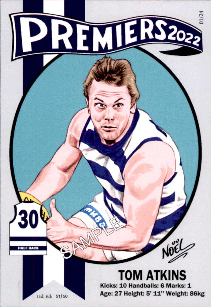 Geelong Cats 2022 Premiers Card Set by Noel