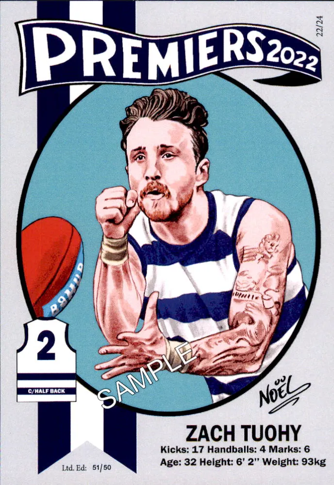 Geelong Cats 2022 Premiers Card Set by Noel