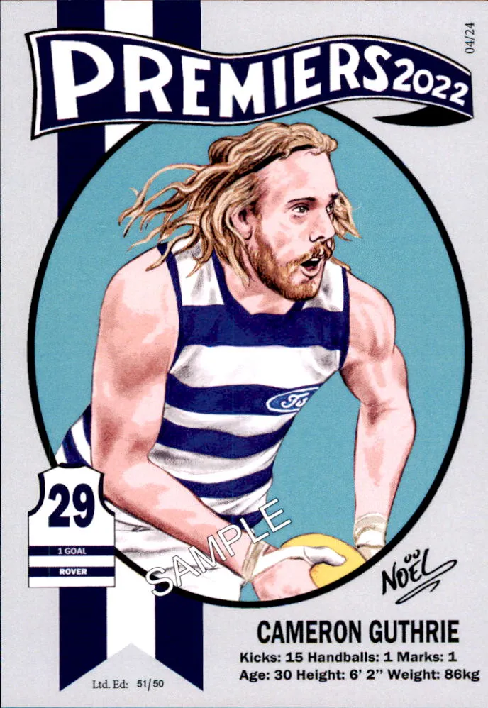 Geelong Cats 2022 Premiers Card Set by Noel