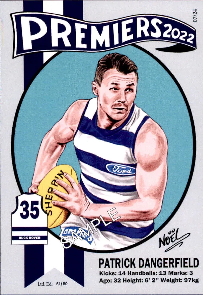 Geelong Cats 2022 Premiers Card Set by Noel