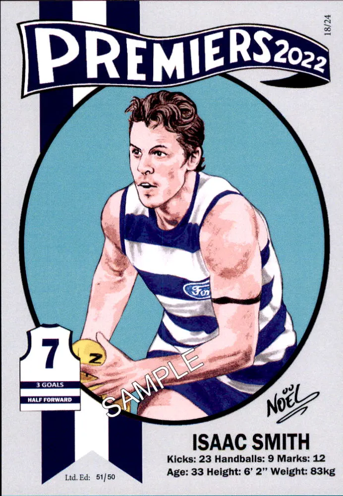 Geelong Cats 2022 Premiers Card Set by Noel