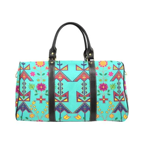 Geometric Floral Spring-Sky Waterproof Travel Bag