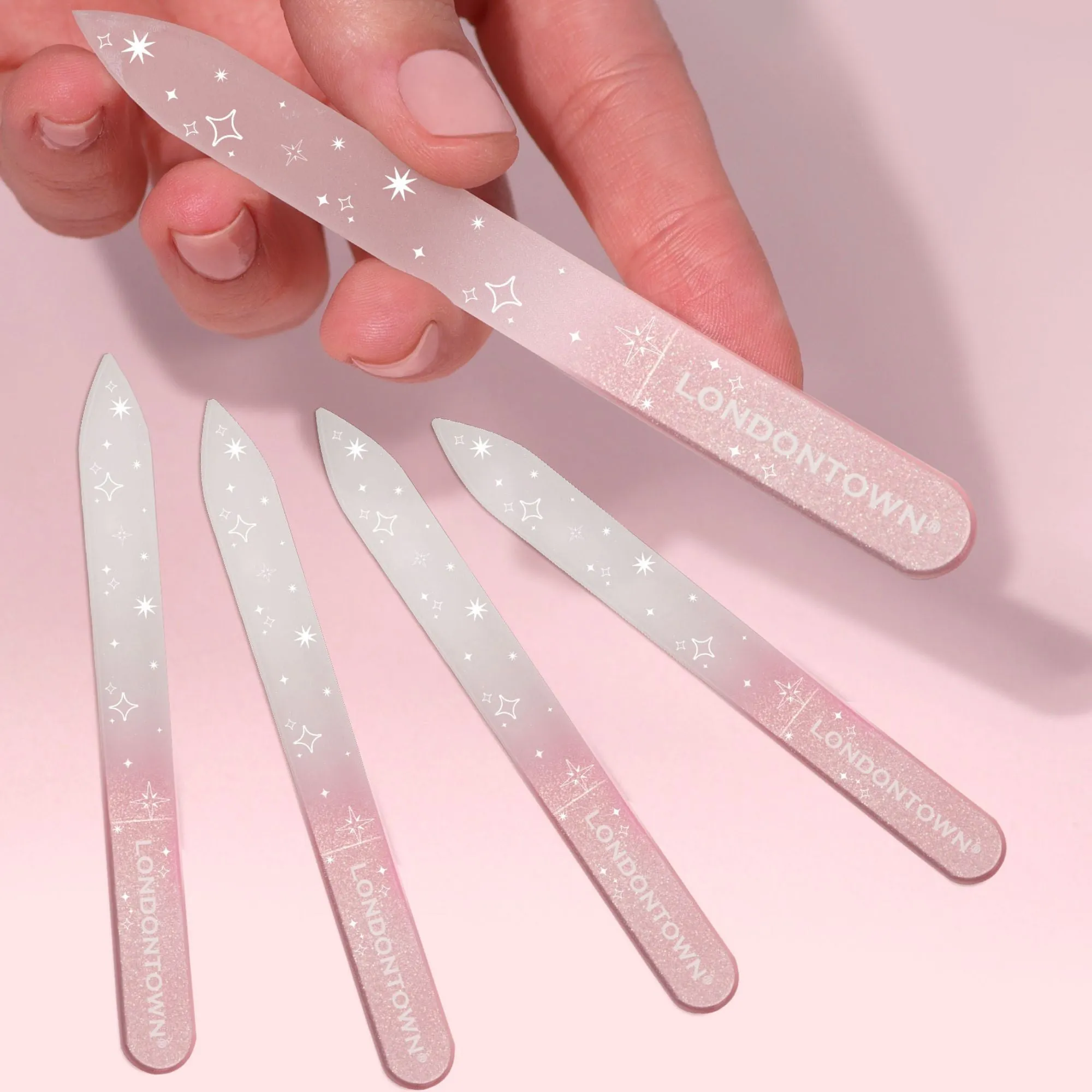 Glass Nail File - Pink Sparkle (Professional)