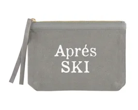 Gray Canvas Zipper Pouches