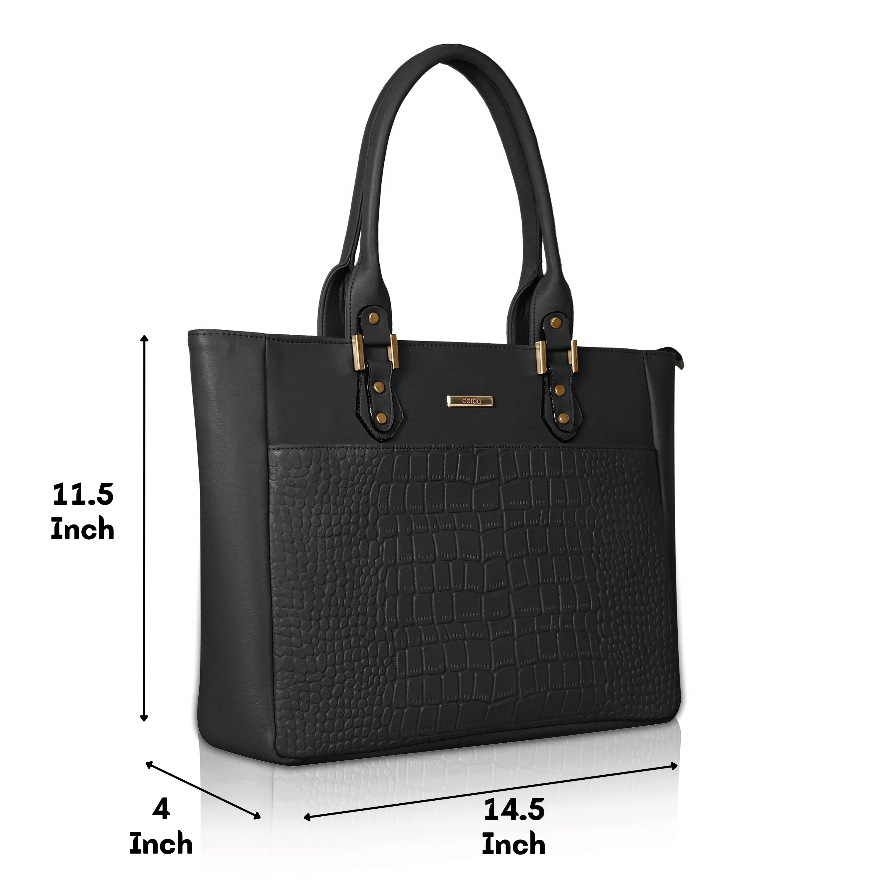 HandBag with Laptop case Black