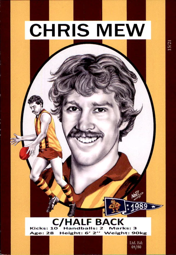 Hawthorn Hawks 1989 Premiers Card Set by Noel