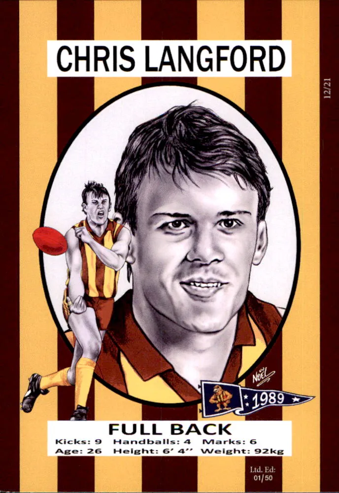 Hawthorn Hawks 1989 Premiers Card Set by Noel