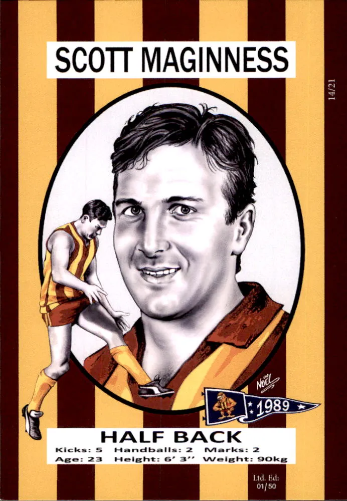 Hawthorn Hawks 1989 Premiers Card Set by Noel