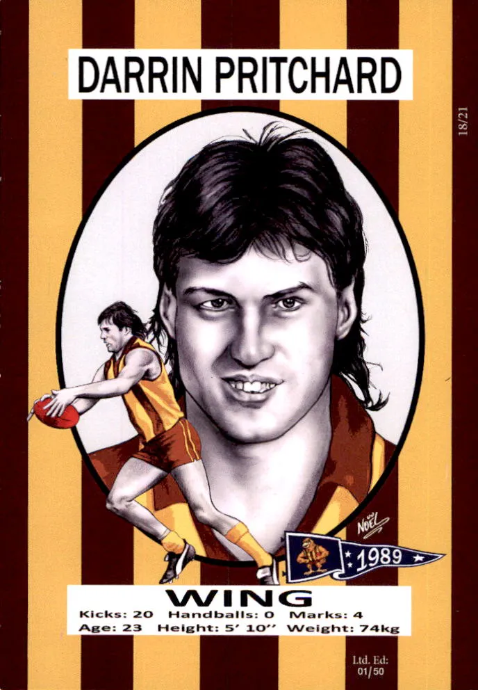 Hawthorn Hawks 1989 Premiers Card Set by Noel