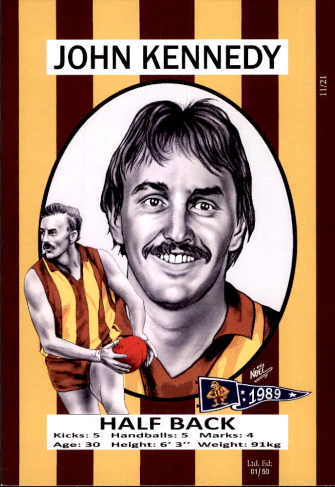 Hawthorn Hawks 1989 Premiers Card Set by Noel