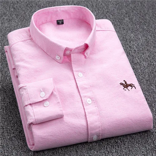 High Quality Solid Cotton Long Sleeve Shirt #GN1XX