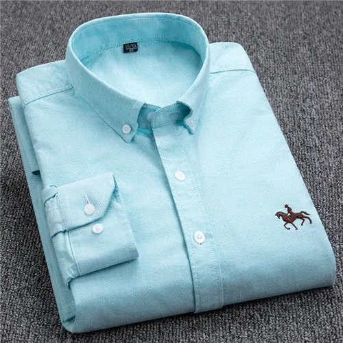 High Quality Solid Cotton Long Sleeve Shirt #GN1XX