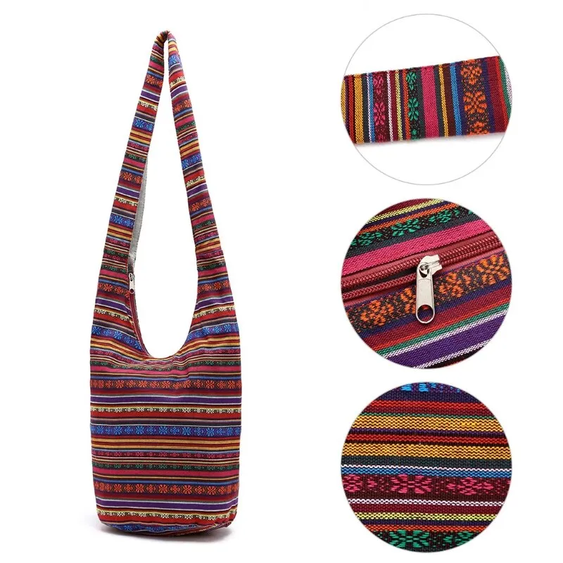 Hobo Bags Elephant Print Mexican Blanket Tribal Aztec 6 Different Styles And Colors You Choose Large Hippie Shoulder Purses Boho Carry On Tote Travel Bag