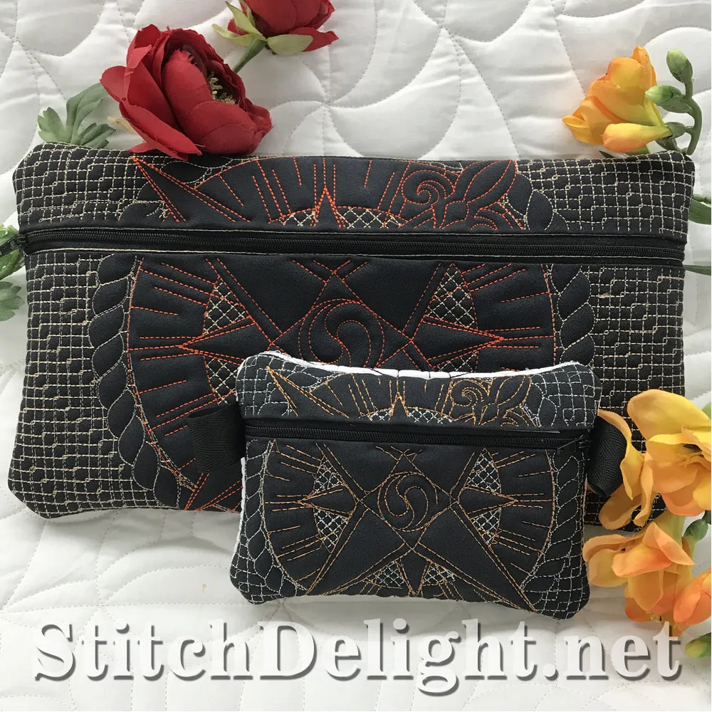 HOE0018 ITH Quilted Zipper Bags