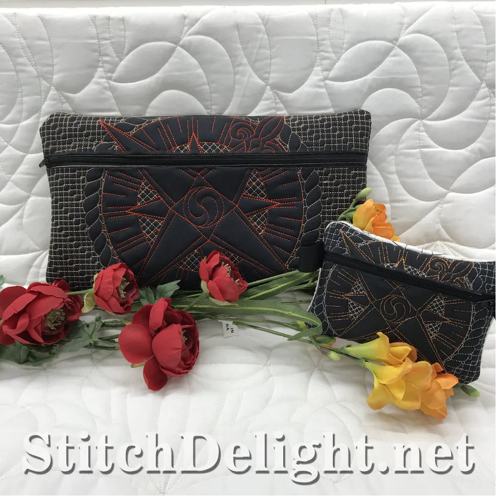 HOE0018 ITH Quilted Zipper Bags