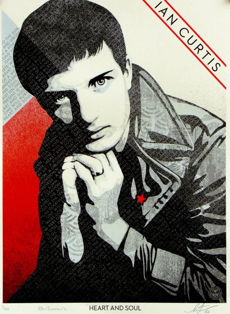 Ian Curtis Heart and Soul Silkscreen Print by Shepard Fairey- OBEY