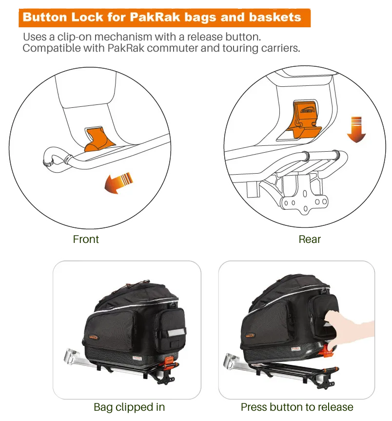 IBERA Commuter Bag & Touring Carrier Plus  | IB-BA1-RA5