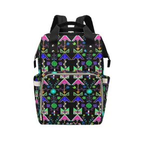 Itaopi Black Pink Multi-Function Diaper Backpack/Diaper Bag