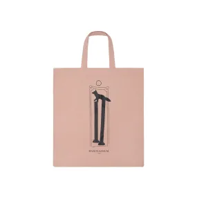 Kajsa Oversized Crest Tote Bag Dusty Pink