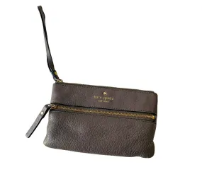 Kate Spade New York Grey Pebble Grain Leather Wristlet