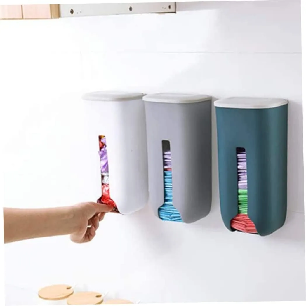 Kitchen Grocery Plastic Bag Holder and Dispenser Garbage Bag Dispenser Storage Box for Plastic Bags - Bag Saver Bag Storage for Plastic Bags