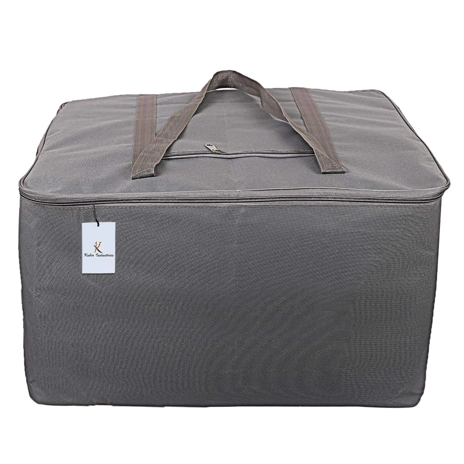 Kuber Industries Rexine Jumbo Attachi Travel Blanket Cover|Travel Duffle|Storage Carrying Bag|Travel Multi-Purpose Bag|Size 58 x 48 x 34 CM (Grey) CTKTC034726