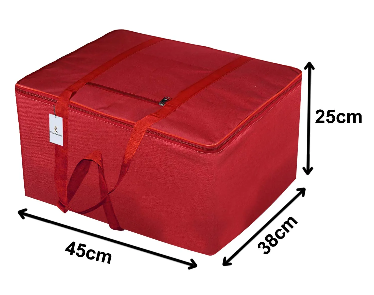 Kuber Industries Small Size Foldable Travel Duffle Bag, Underbed Storage Bag (Red)