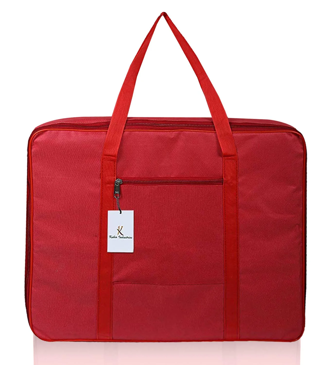 Kuber Industries Small Size Foldable Travel Duffle Bag, Underbed Storage Bag (Red)