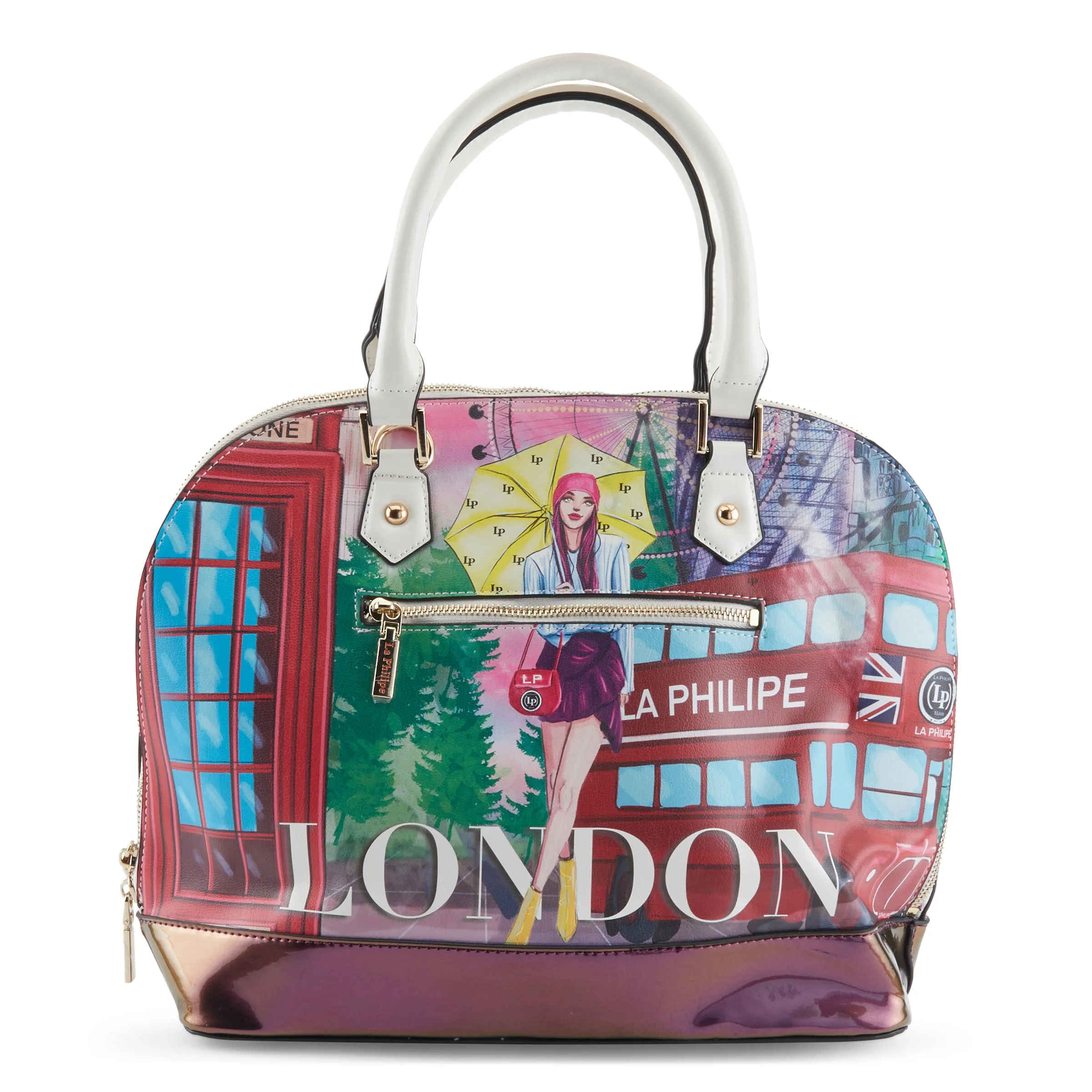 LA PHILIPE LP1027-11 UMBRELLA IN LONDON HANDBAG-OVAL