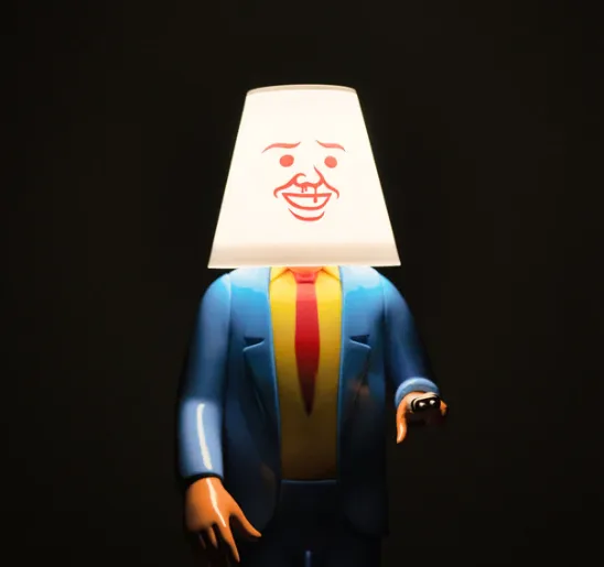 Lampman Lamp Light Sculpture Object Art by Joan Cornellà