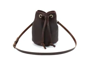 LEATHER BUCKET BAG - LARGE - MOCHA