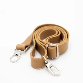 Leather bum bag strap - Toffee w Silver fittings