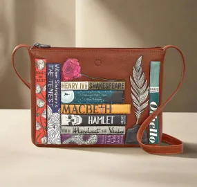 Leather Cross Body Bag: Shakespeare Bookworm