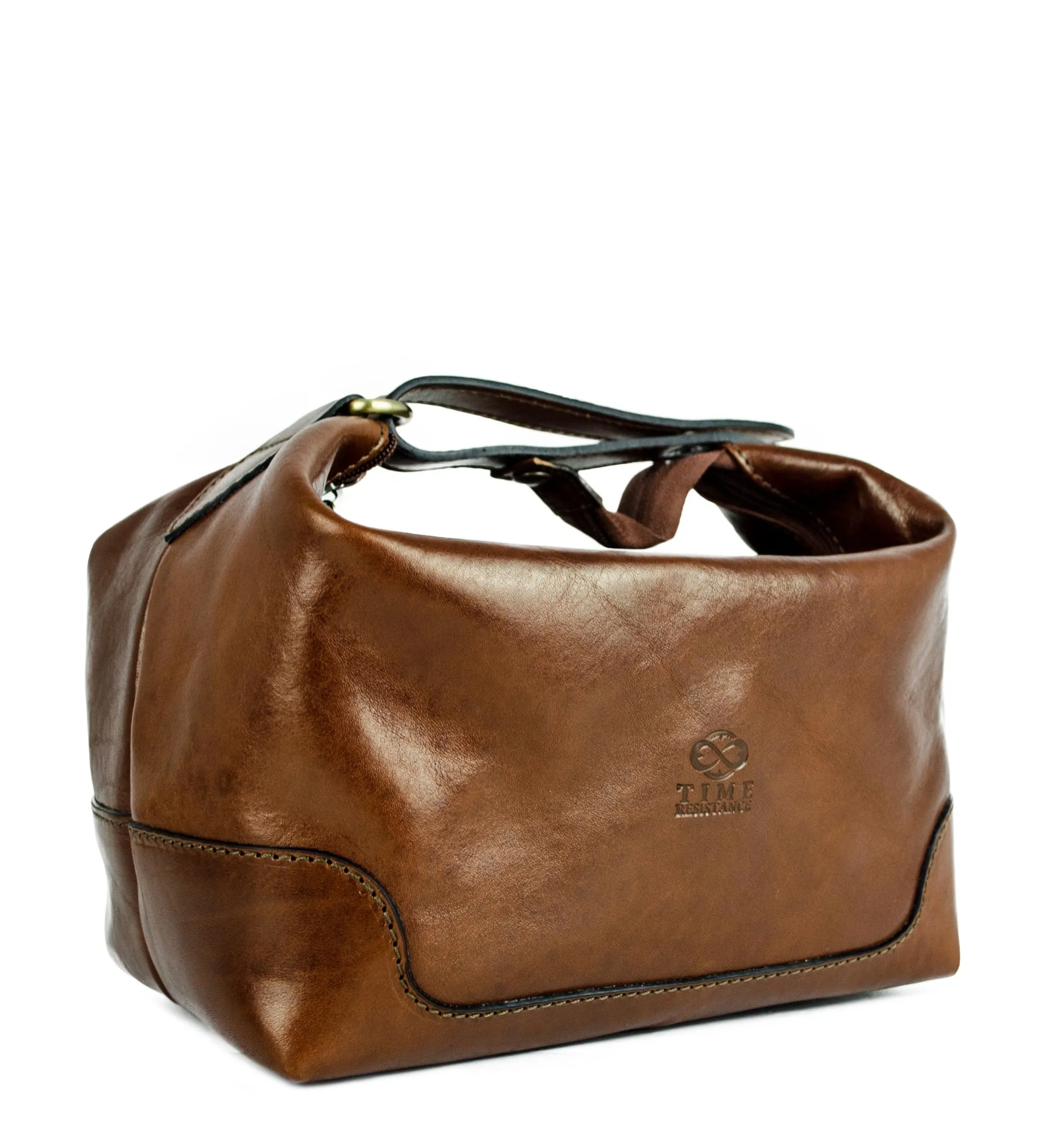 Leather Toiletry Bag - Autumn Leaves